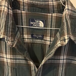 The North Face Dark Green Plaid Shirt